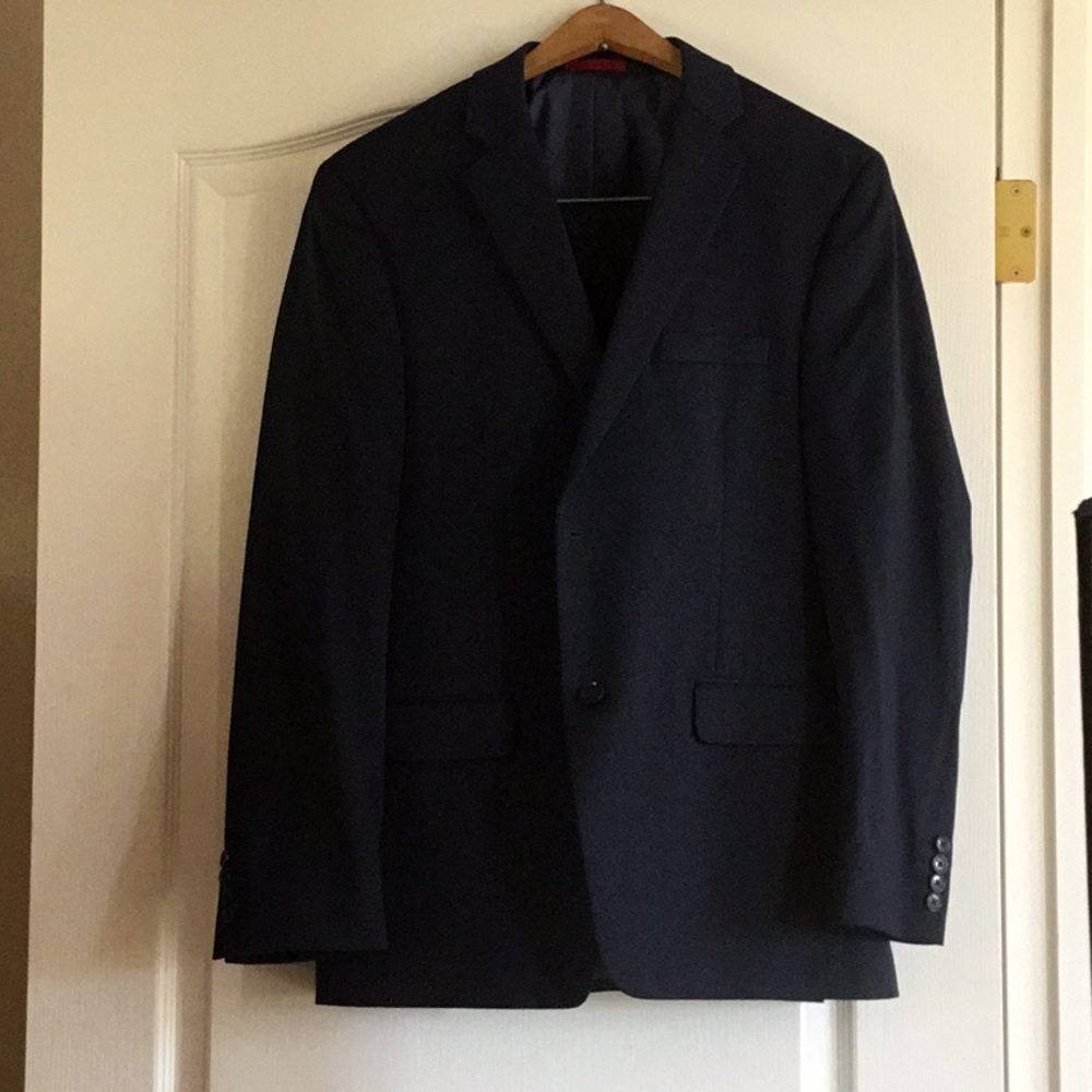 Men’s Alfani Slim Fit Navy Blue Suit